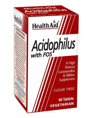 HEALTH AID ACIDOPHILUS WITH FOS 60 TABLETS