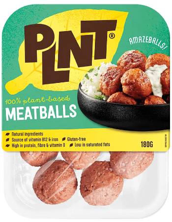 PLNT 100% PLANT BASED MEATBALLS 200G