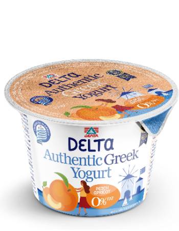 DELTA GREEK YOGURT 0% PEACH/APRIC 150G