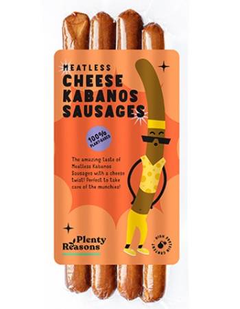 PLENTY REASONS MEATLESS CHEESE KABANOS SAUSAGE 160G