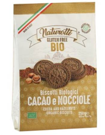 NATUROTTI CHOC HAZELNUT BISCUITS 250G