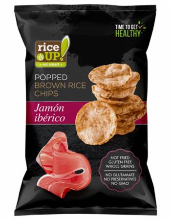RICE UP POPPED BROWN RICE CHIPS BACON 60G