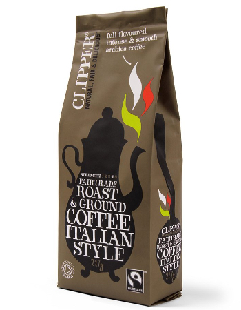 CLIPPER ITALIAN  ROAST GROUND COFFEE 227G