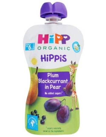 HIPP HIPPIS PLUM BLACKCURRANT IN PEAR 100G
