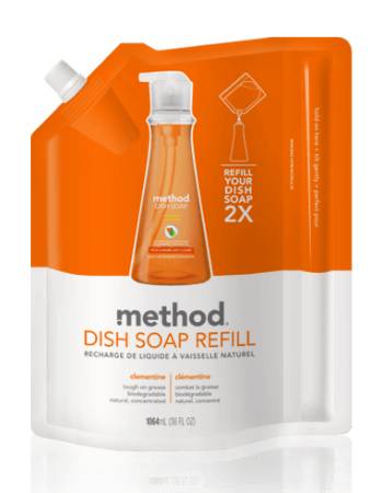 METHOD WASHING UP LIQUID REFILL CLEMENTINE 1064ML