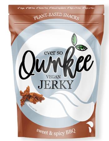 QWRKEE PLANT BASED VEGAN SWEET & SPICY BBQ JERKY