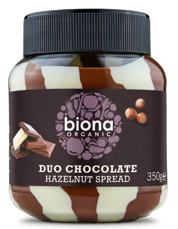 BIONA DUO CHOCOLATE HAZELNUTS SPREAD 350G