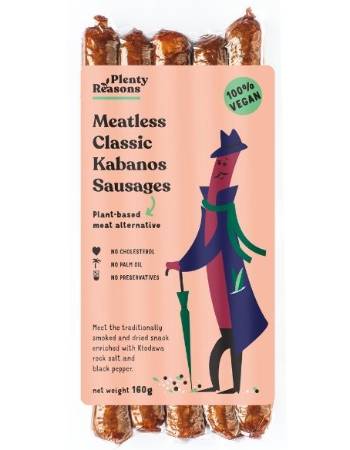 PLENTY REASONS MEATLESS CLASSIC KABANOS SAUSAGE 160G