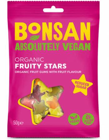 BONSAN ORGANIC VEGAN FRUITY STARS 50G