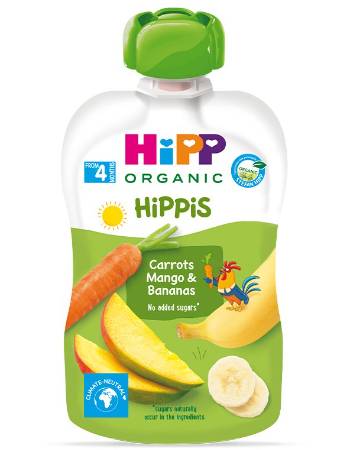 HIPP HIPPIS CARROTS MANGO BANANAS 100G