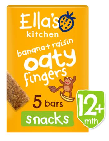 ELLAS KITCHEN BANANA & RAISIN OAT FINGERS 125G