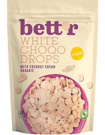 BETTER WHITE CHOCOLATE DROPS WITH COCONUT CREAM  200G
