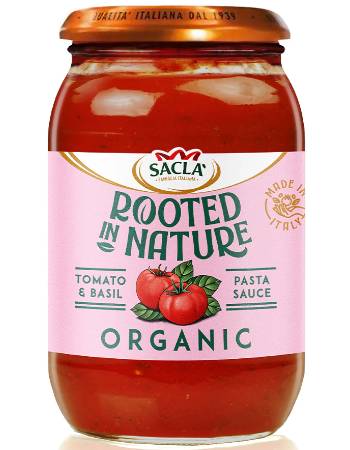 SACLA ROOTED IN NATURE TOMATO & BASIL SAUCE 500G