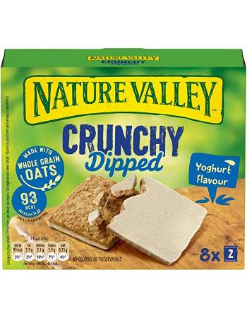 NATURE VALLEY CRUNCHY DIPPED YOGURT CEREAL BARS  (8 X 20G)