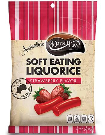 DARRELL LEA SOFT LIQUORICE STRAWBERRY 200G