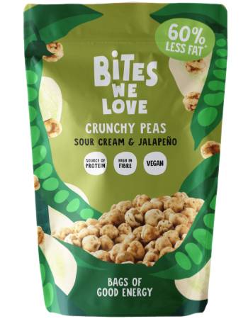 BITES WE LOVE CRUNCHY PEAS SOUR CREAM & JALAPENO 100G