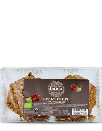 BIONA SPELT FRUIT NUT COOKIES 240G