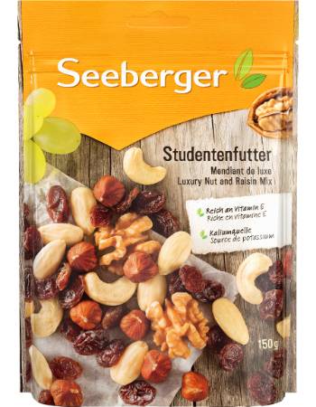 SEEBERGER LUXURY NUT & RAISINS MIX 150G