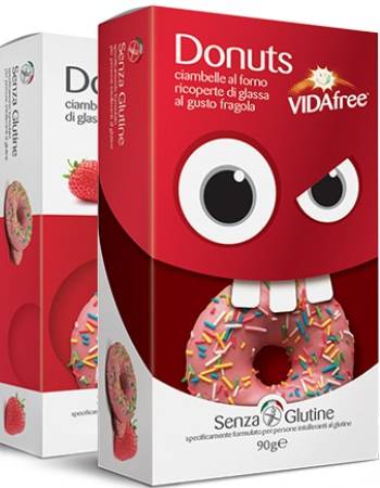 VIDAFREE STRAWBERRY DONUTS 90G