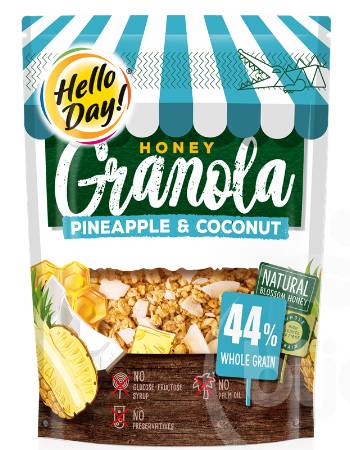 HELLO DAY GRANOLA PINEAPPLE AND COCONUT 300G