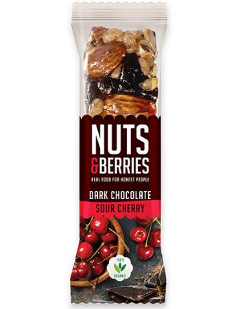NUTS & BERRIES DARK CHOCOLATE SOUR CHERRY 30G
