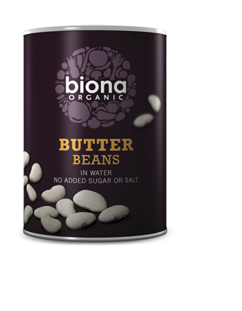 BIONA ORGANIC BUTTER BEANS 400G