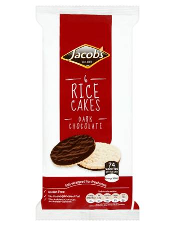 JACOBS DARK CHOCOLATE RICE CAKES 90G
