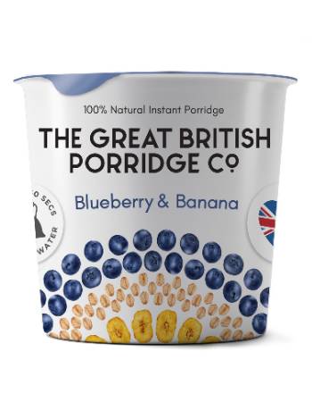 THE GREAT BRITISH PORRIDGE BLUEBERRY & BANANA 60G