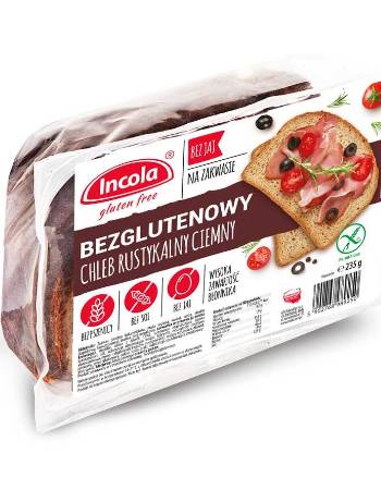 INCOLA GLUTEN-FREE BROWN RUSTIC BREAD  235G