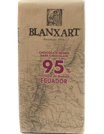 BLANXART 95% ECUADOR DARK CHOC 125G