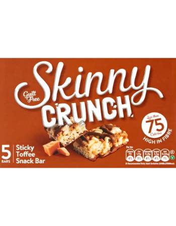 SKINNY CRUNCH STICKY TOFFEE BARS (5 X 20G)