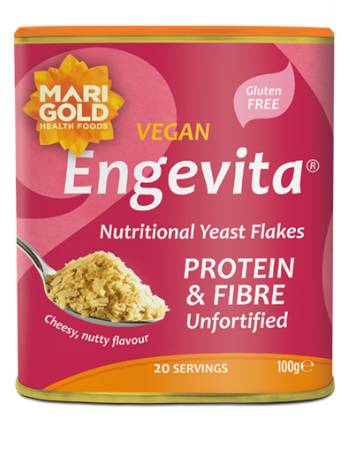 MARIGOLD ENGEVITA PROTEIN & FIBRE YEAST FLAKES UNFORTIFIED 100G