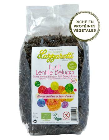 LAZZARETTI FUSILLI BELUGA LENTILS 250G