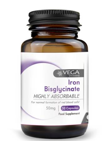 VEGA IRON BISGLYCINATE - HIGHLY ABSORBABLE 30 CAPSULES