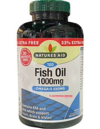 NATURES AID FISH OIL 1000MG 90 SOFTGELS + 30 FREE
