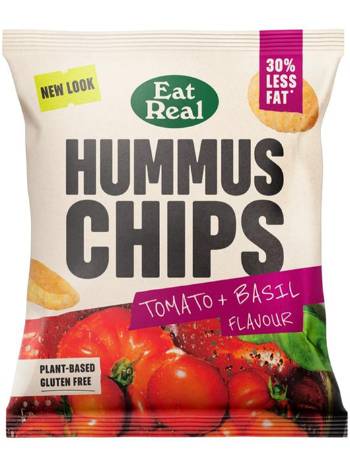 EAT REAL HUMMUS CHIPS TOMATO & BASIL FLAVOUR 22G