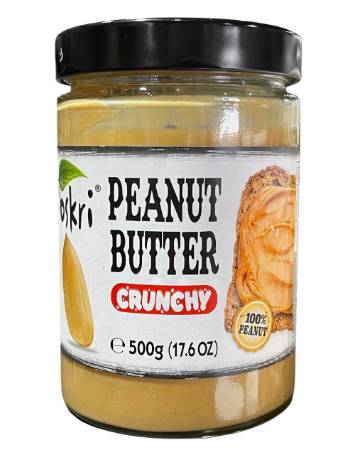 OSKRI PURE PEANUT BUTTER CRUNCHY 500G