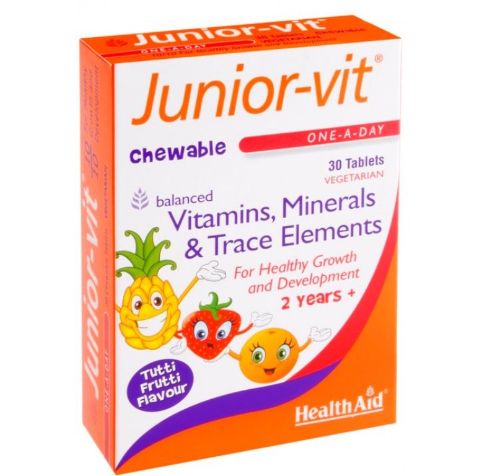HEALTH AID JUNIOR-VIT (CHEWABLE) TUTTI FRUTTI FLAVOUR