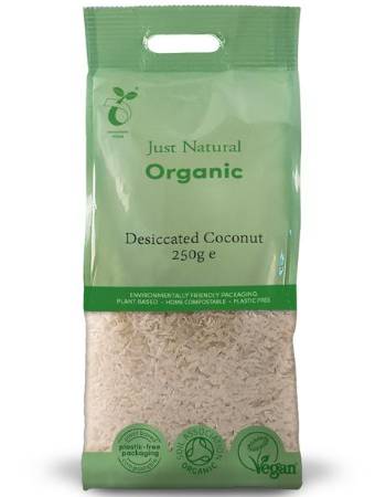 JUST NATURAL ORGANIC DESSICATED COCONUT 250G