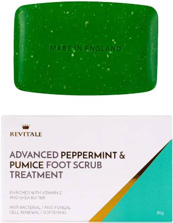 REVITALE ADVANCED PEPERMINT AND PUMICE FOOT SCRUB TREATMENT SOAP 80G