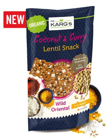 DR KARG'S COCONUT AND CURRY LENTIL SNACK 85G