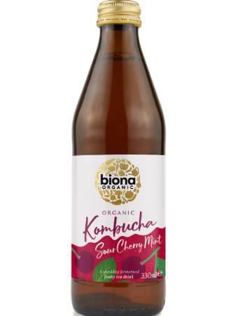 BIONA ORGANIC KOMBUCHA CHERRY MINT 330ML