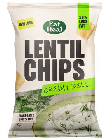 EAT REAL LENTIL CREAMY DILL CHIPS 95G