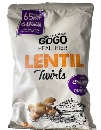 MR RILEY GOGO HEALTHIER LENTIL SOUR CREAM AND ONION 100G