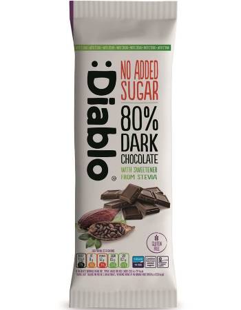 DIABLO DARK CHOCO 80% WITH STEVIA 75G