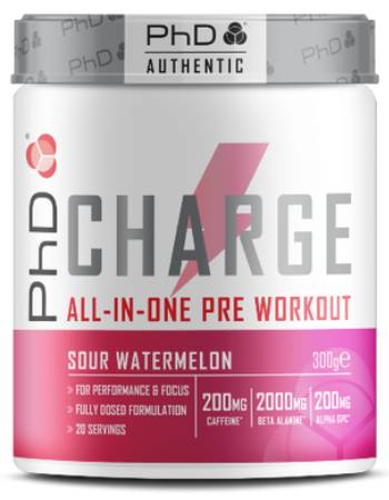 PHD CHARGE PRE-WORKOUT 300G SOUR WATERMELON | BUY 1 GET 1 FREE