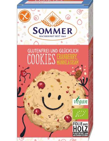 SOMMER CRANBERRY ALMOND & SESAME COOKIES 125G