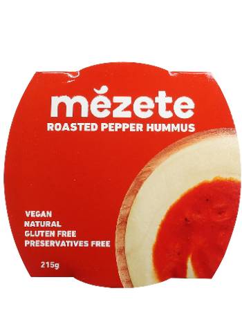 MEZETE ROAST PEPPER HUMMUS DIP 215G