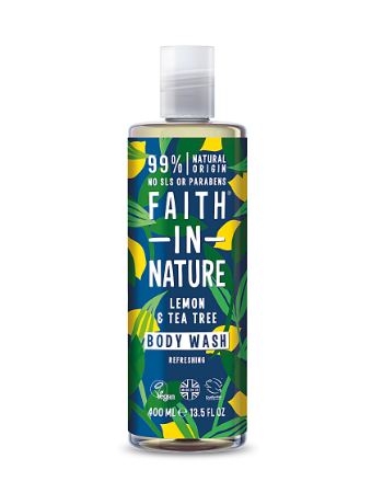 FAITH IN NATURE LEMON TEA TREE BODY WASH 400ML