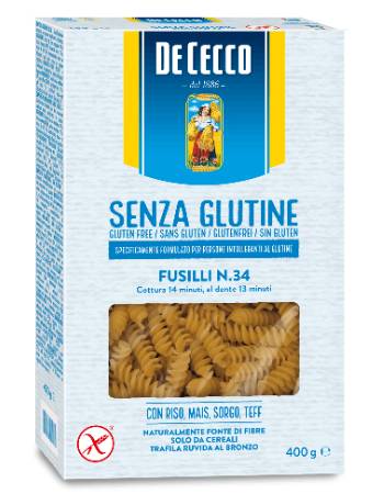 DE CECCO GLUTEN FREE FUSILLI PASTA 400G